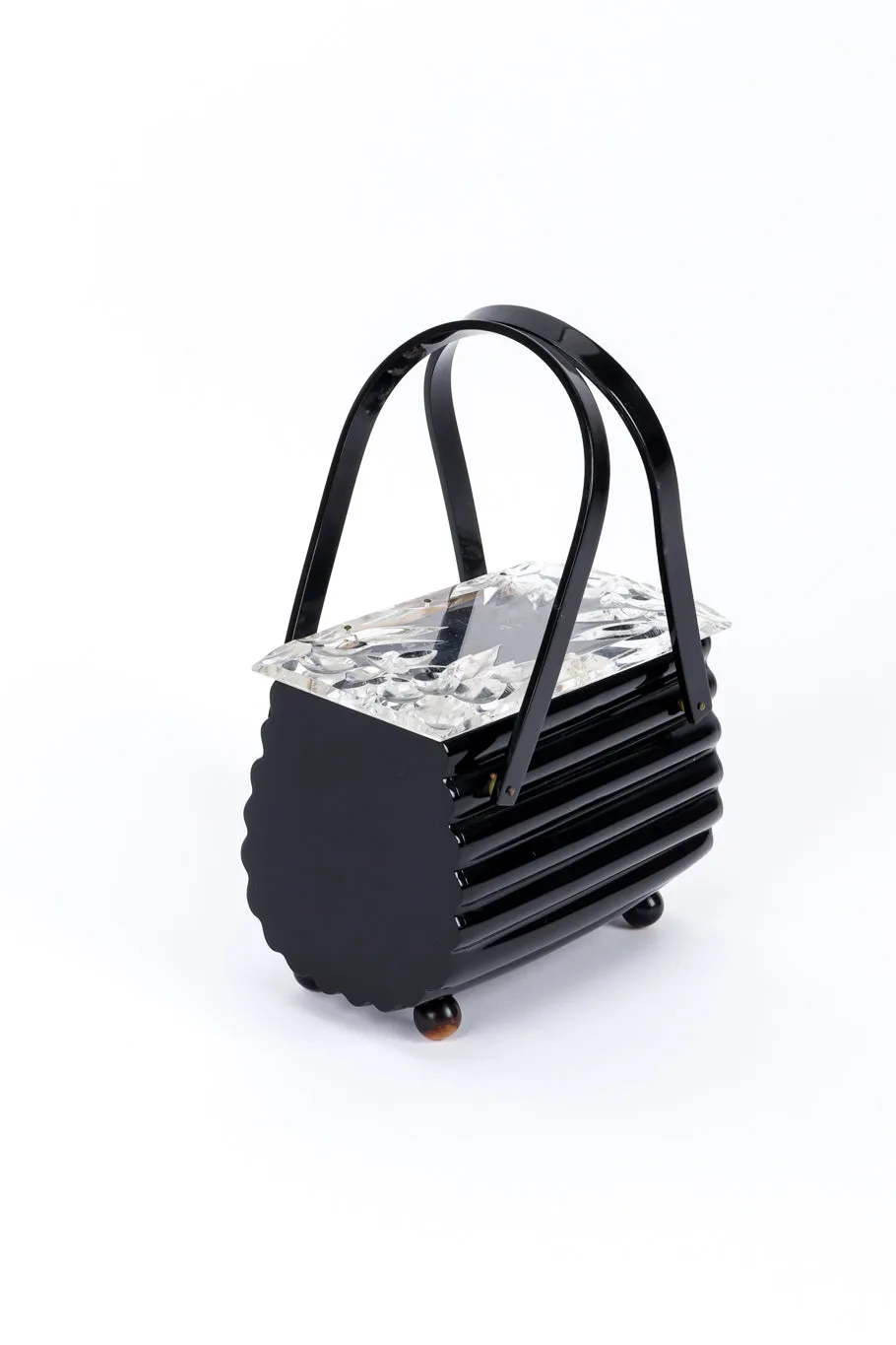 Ribbed Lucite Box Bag