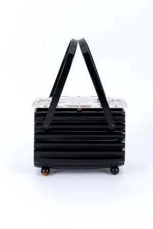 Ribbed Lucite Box Bag