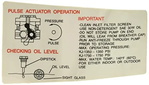 Ridgid 63967 Pulse Instruction Decal