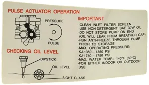 Ridgid 63967 Pulse Instruction Decal