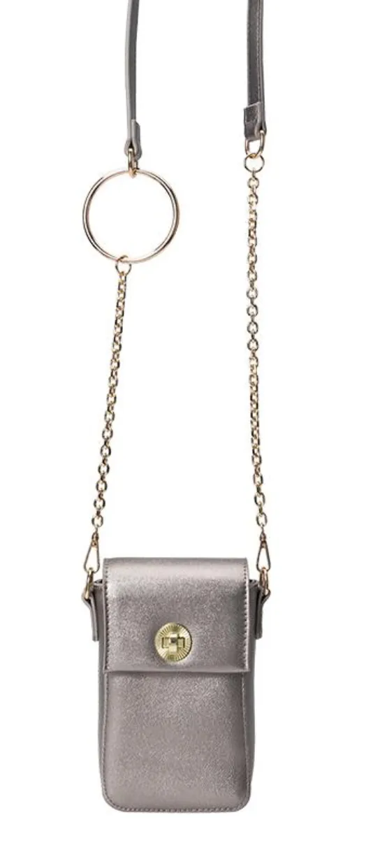 Riki Pewter Tech Crossbody