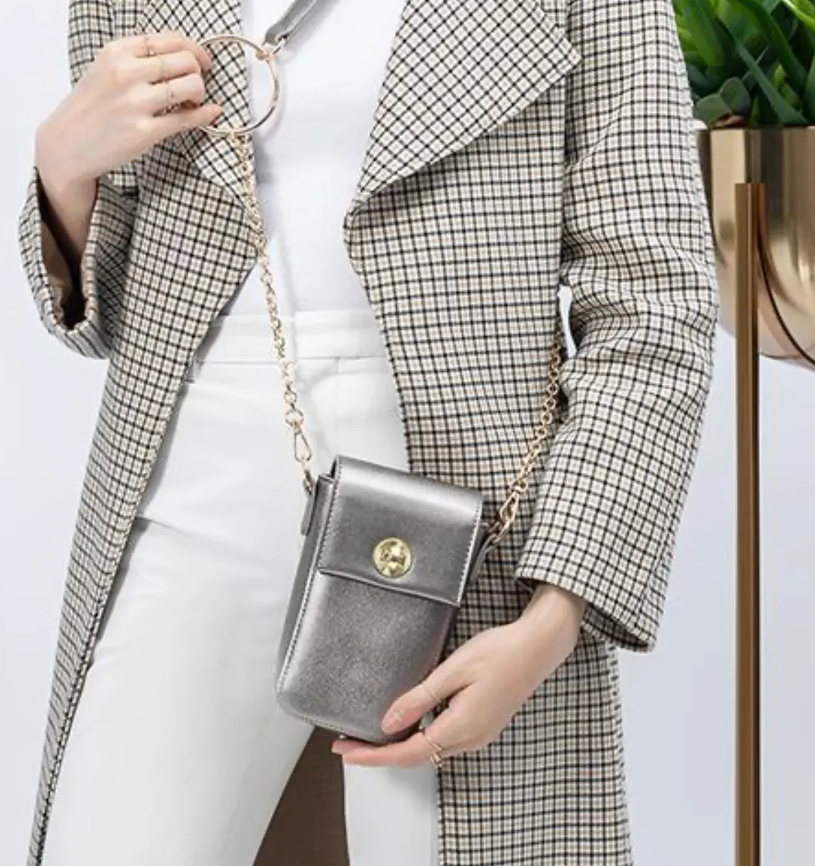 Riki Pewter Tech Crossbody
