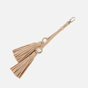 Ring Tassel Swag in Pebbled Leather - Linen