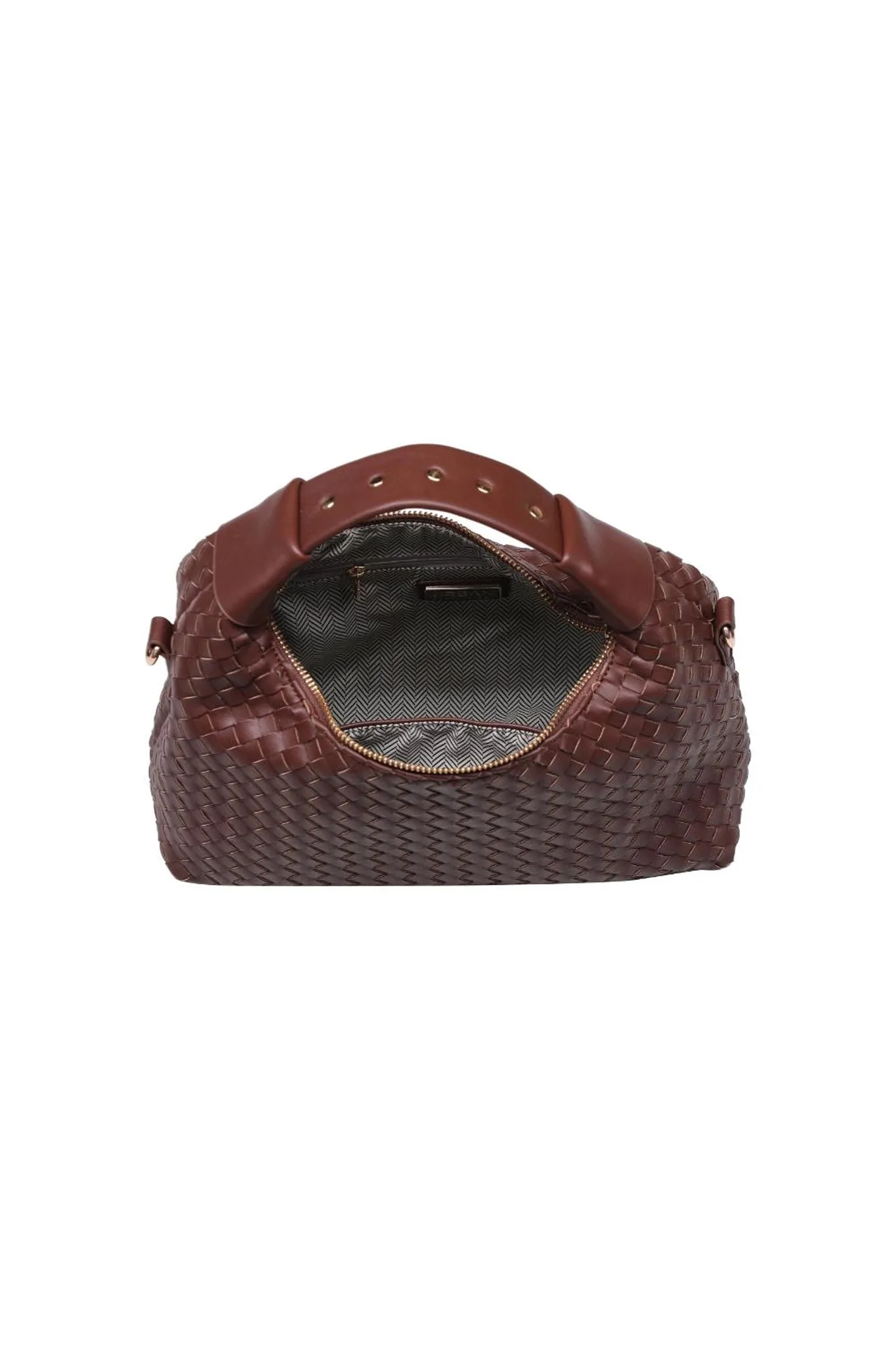 Ripley Woven Crossbody in Chocolate