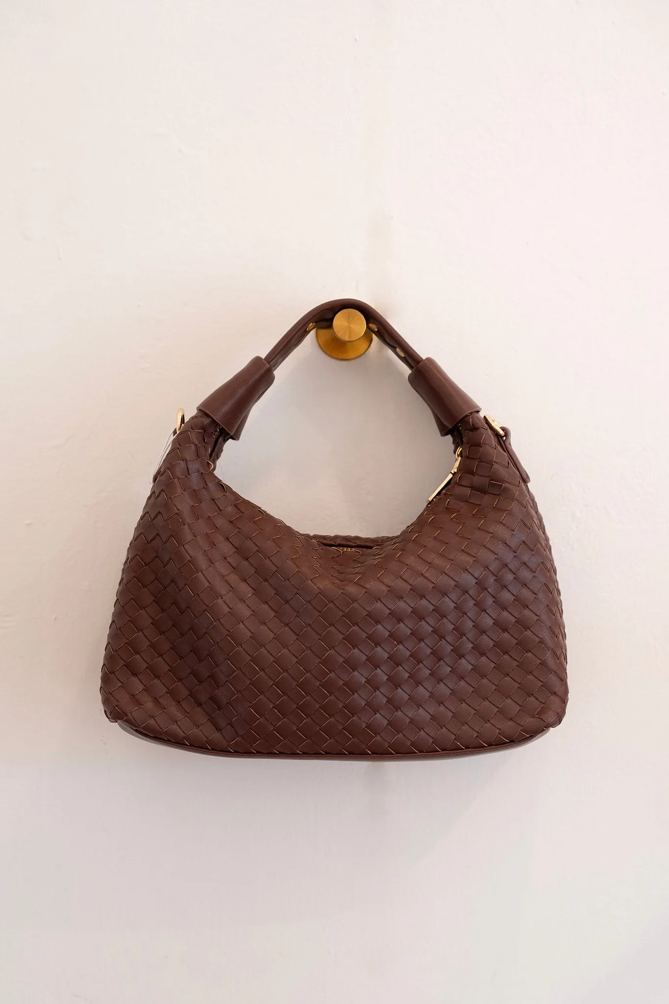 Ripley Woven Crossbody in Chocolate