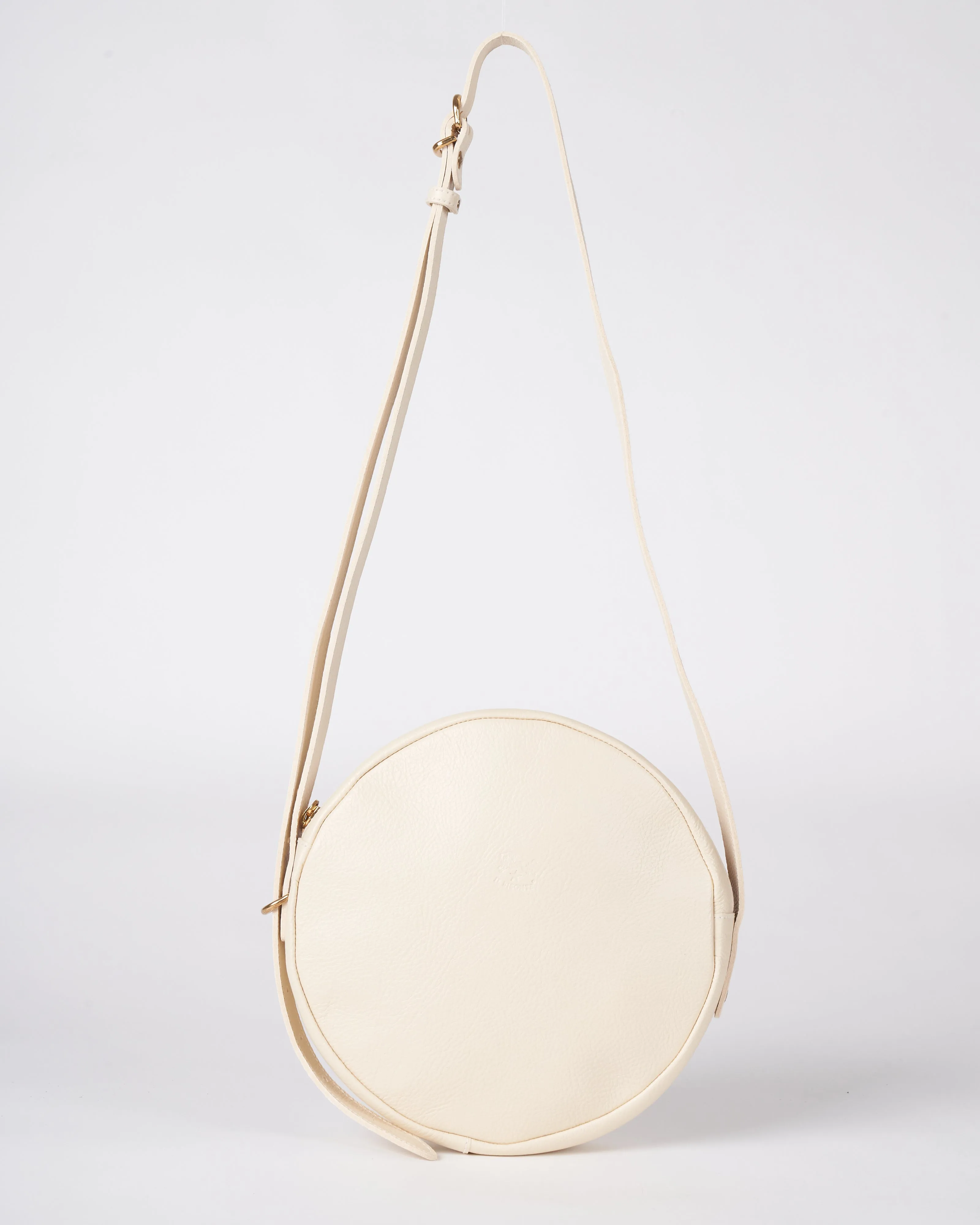 round avorio crossbody - white