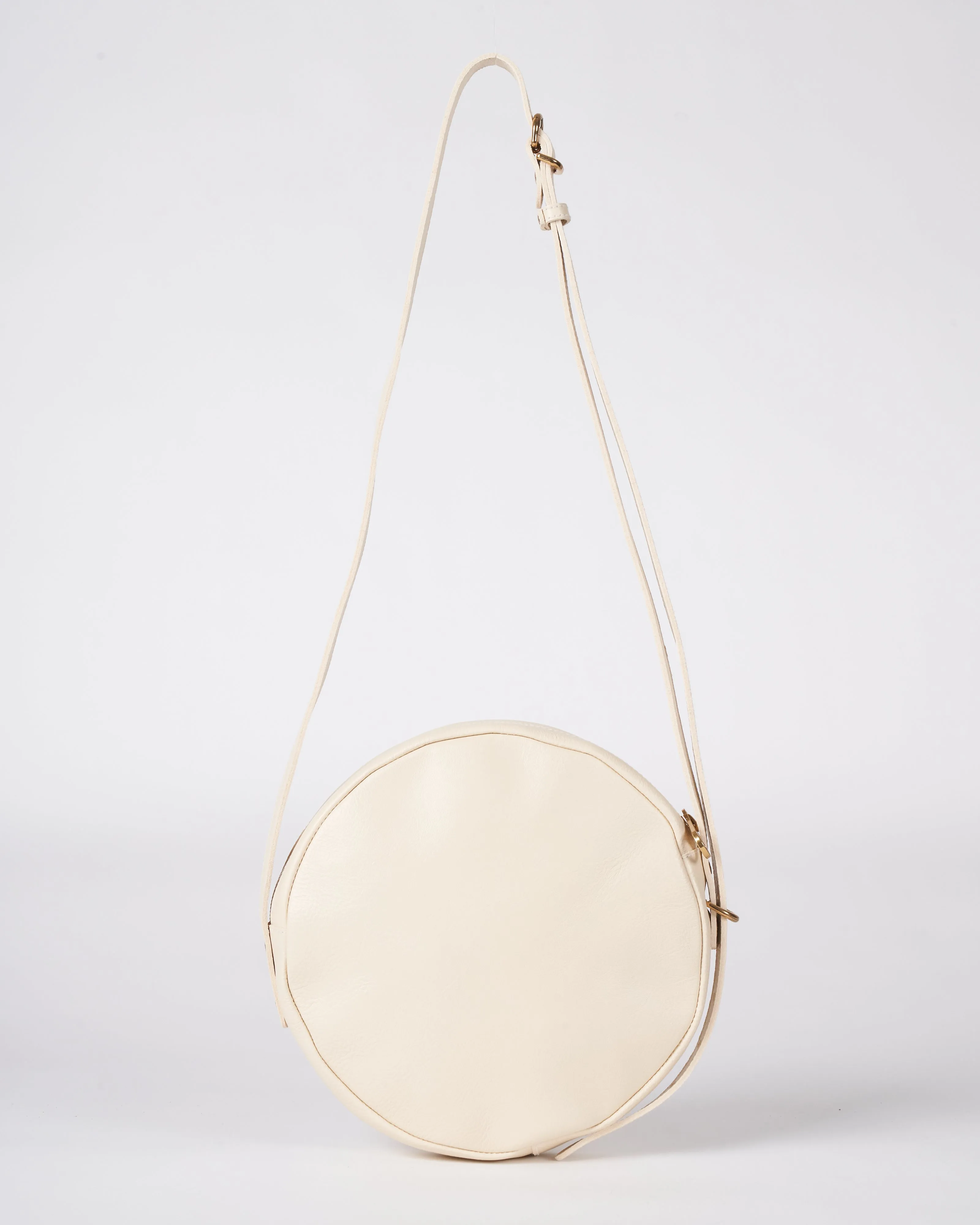 round avorio crossbody - white