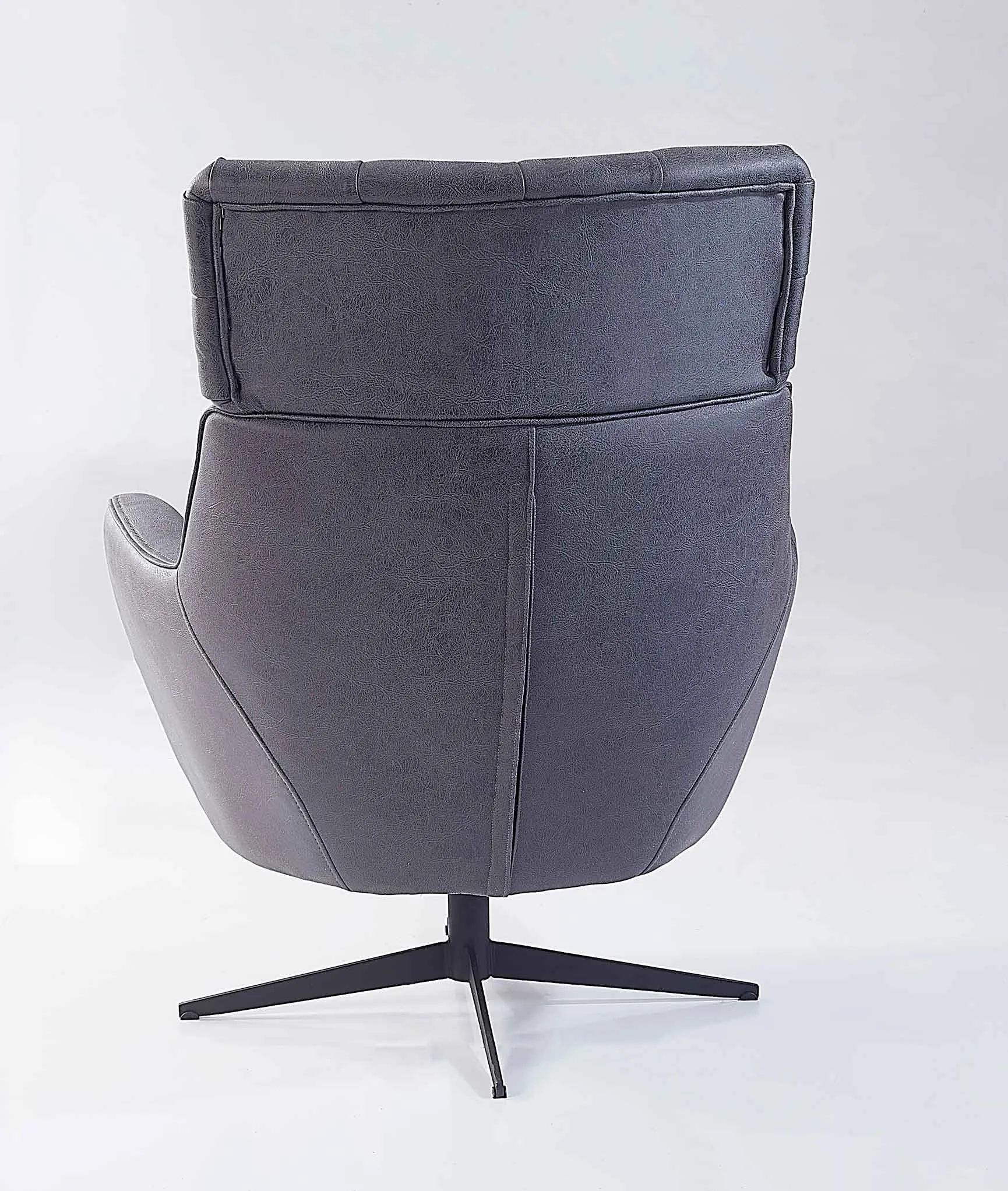 Rubeza Piera Vegan Leather Armchair - Anthracite Grey