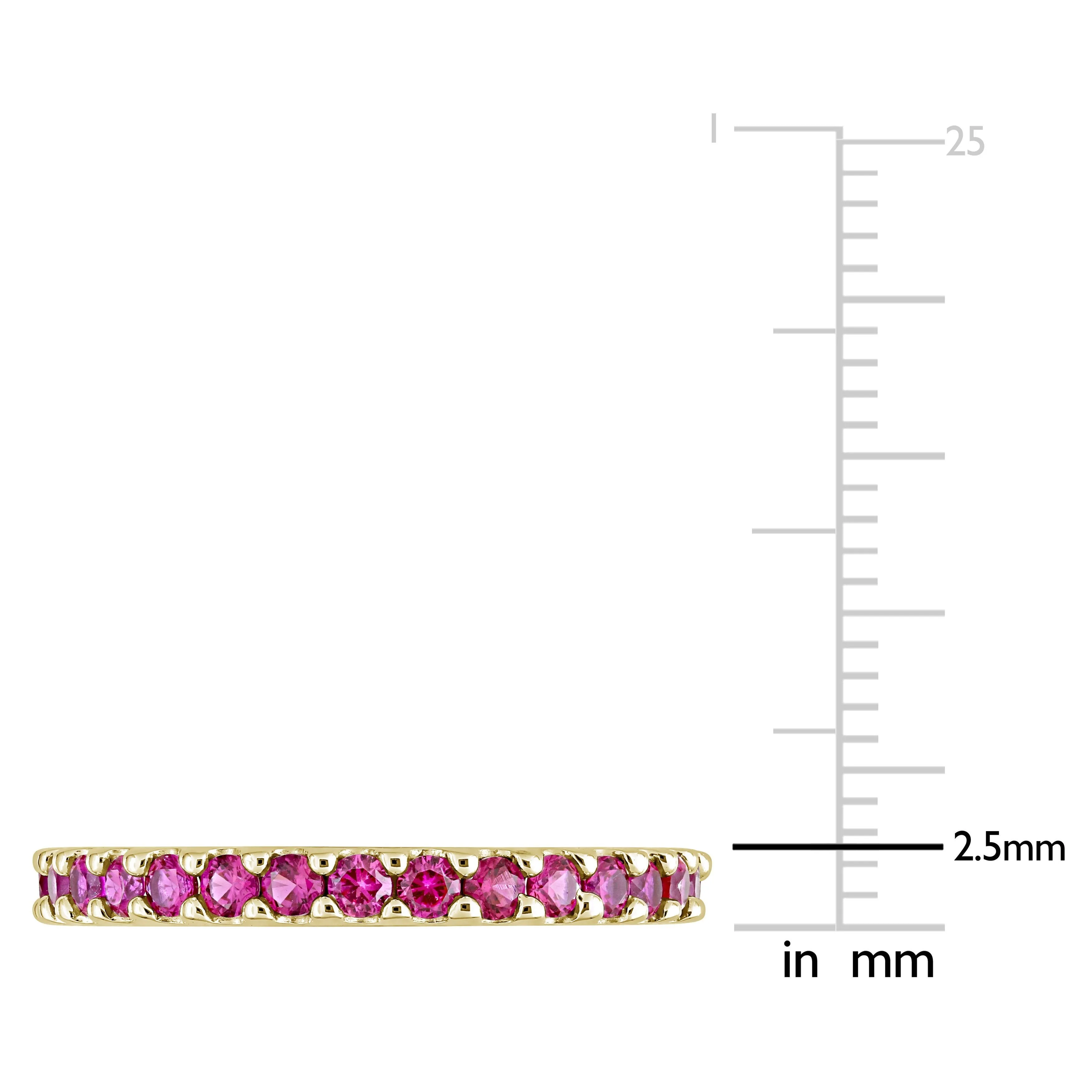 Ruby Eternity 10K Yellow Gold Ring