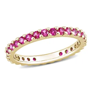 Ruby Eternity 10K Yellow Gold Ring