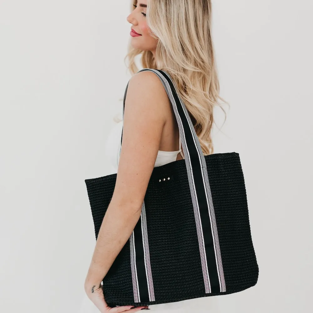 Ruby Raffia Tote Bag