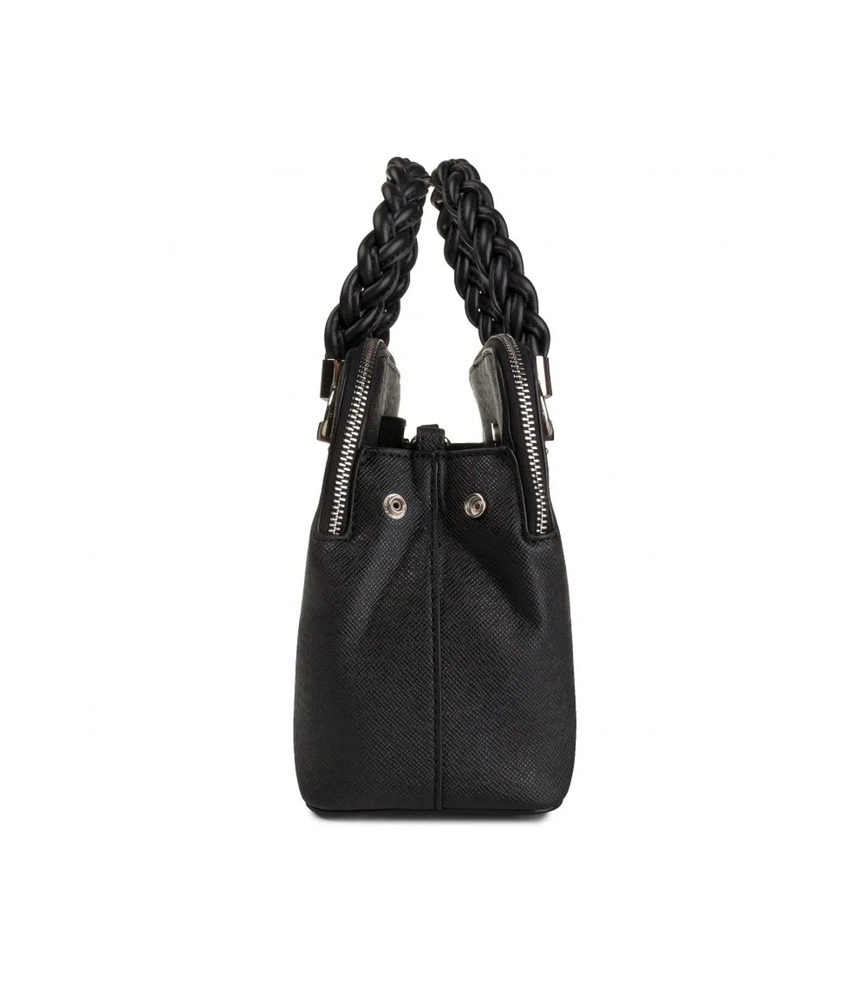 S Satchel Double Zip - Nero