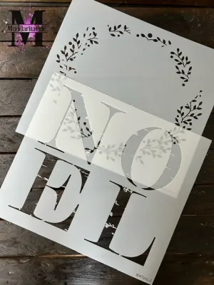 S0872 NOEL 2 part stencil - 2 versions