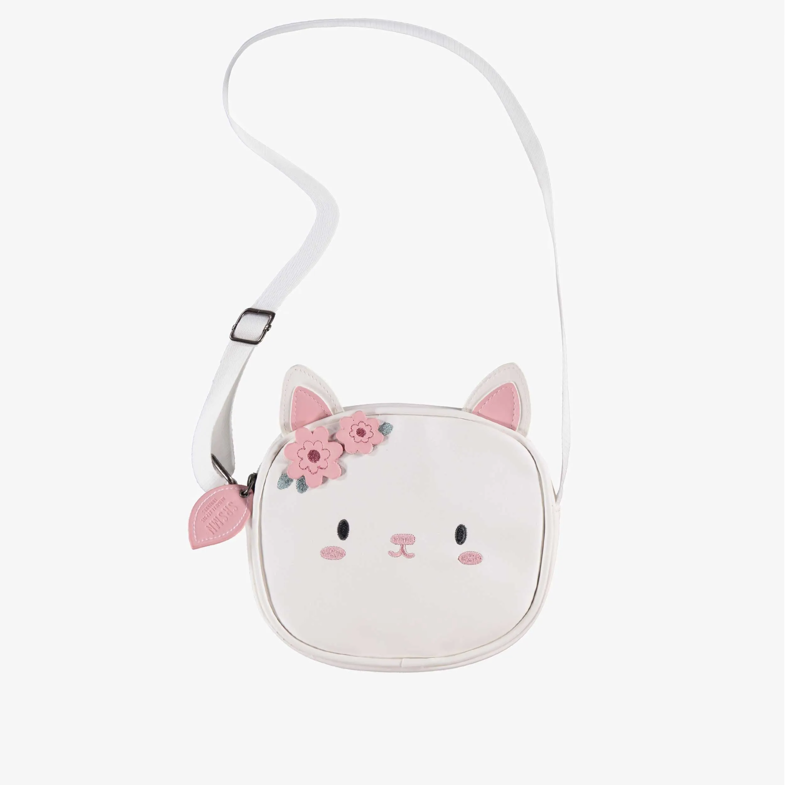 Sac à main en faux cuir en forme de chat, enfant || Faux leather cat-shaped handbag, child