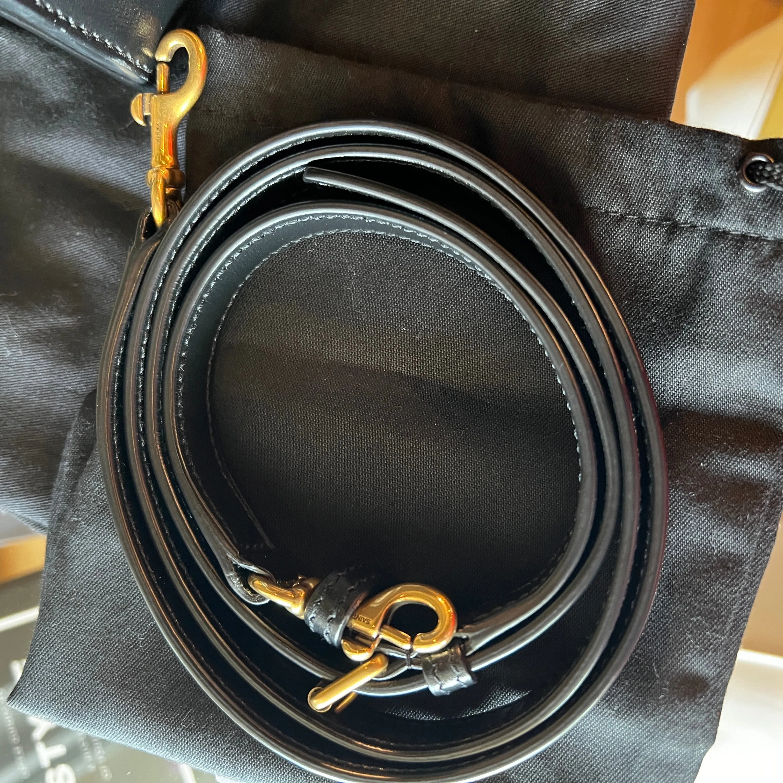 SAINT LAURENT Calfskin Black Small Sac De Jour Satchel