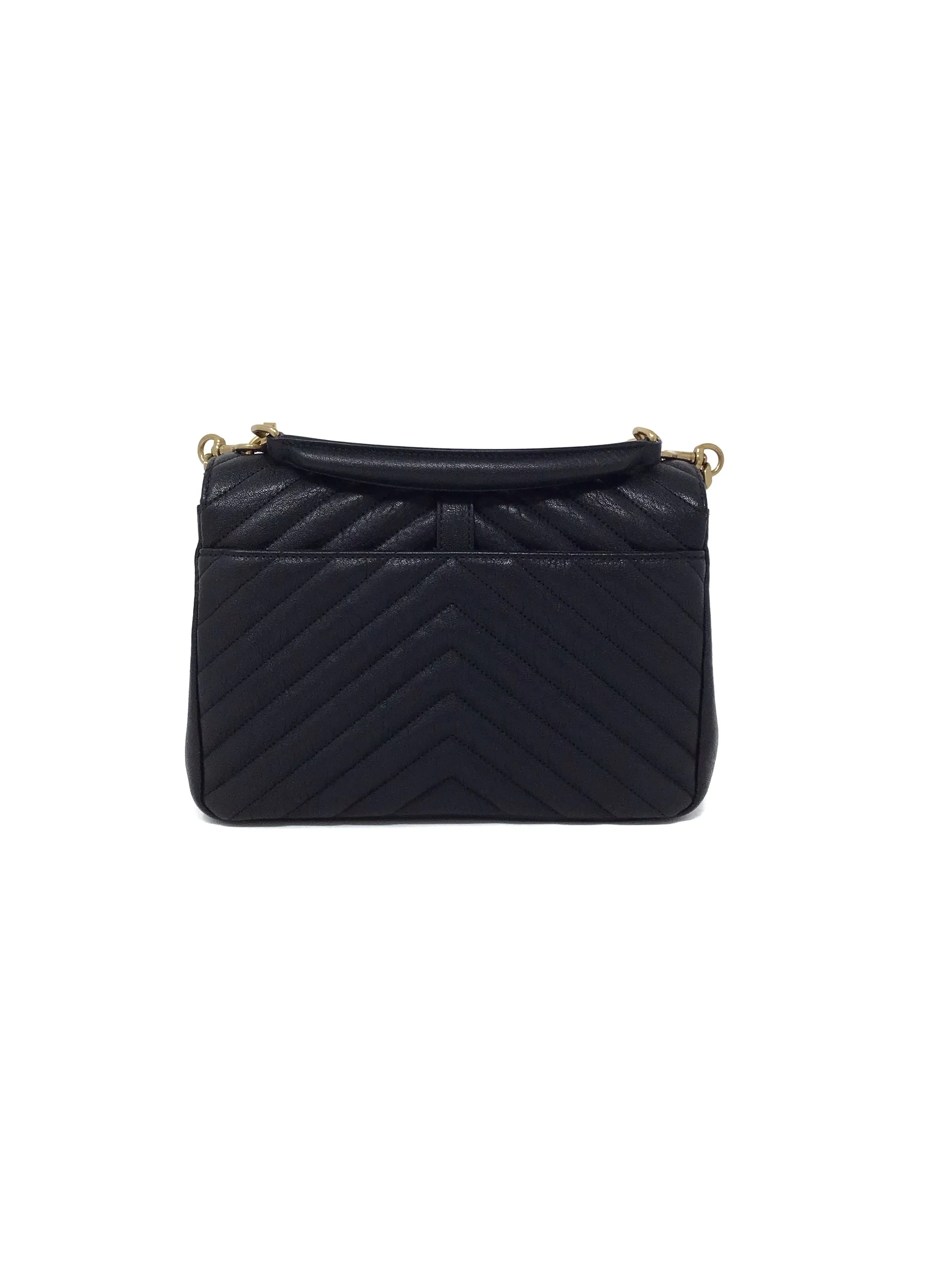 Saint Laurent 'College' MD Matelasse Lambskin V-Flap Crossbody