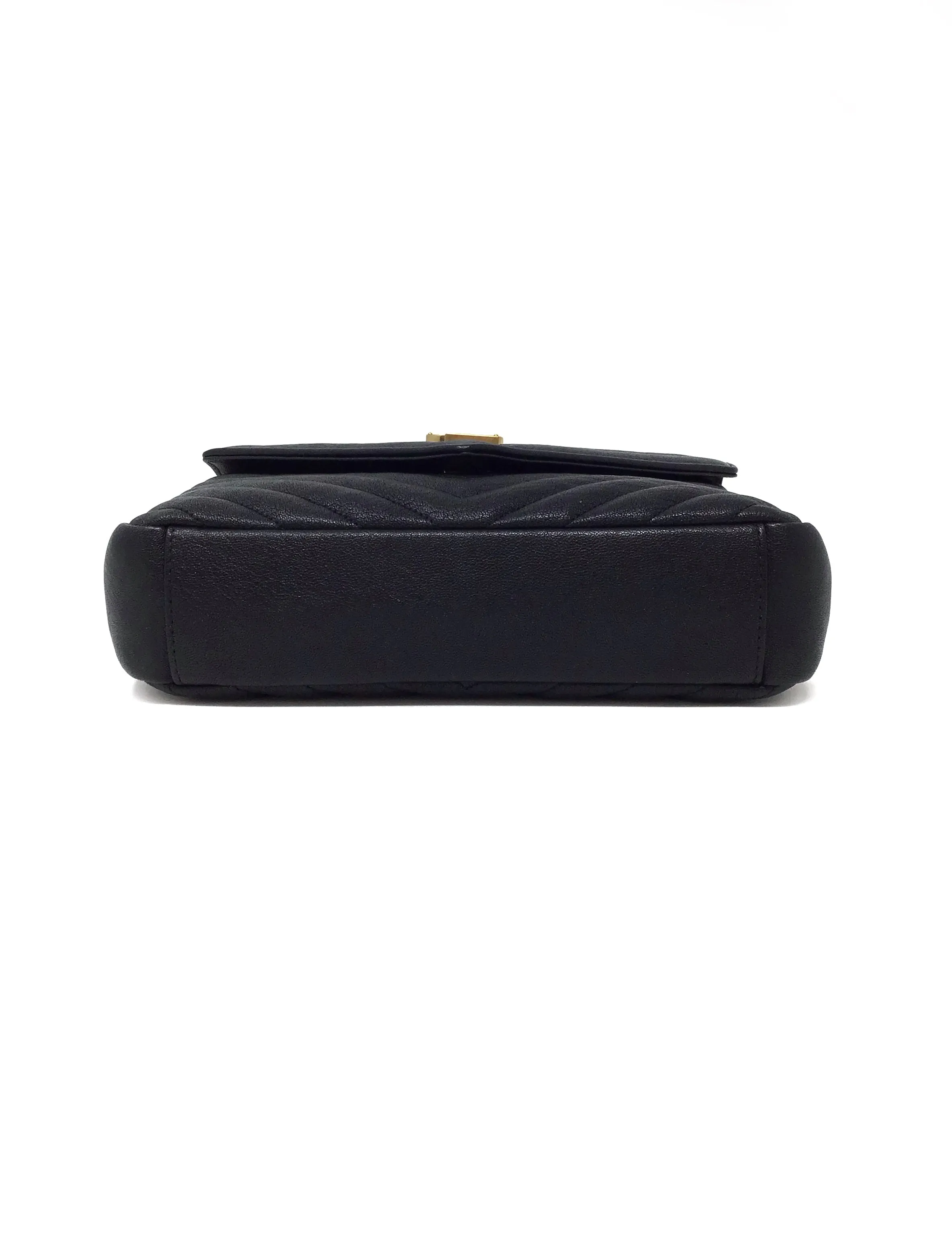 Saint Laurent 'College' MD Matelasse Lambskin V-Flap Crossbody