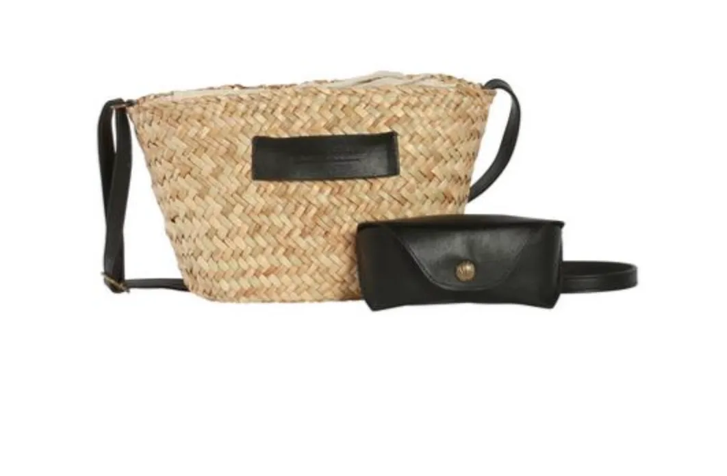 SALE SMALL TRENDY BASKET WITH COLORFUL GLASSES HOLDER - LUNETTA BLACK