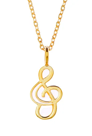 Samantha Faye Small Treble Symbol Necklace