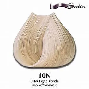Satin hair color Nutural 10N Ultra Light Blonde Cover Gray 3oz