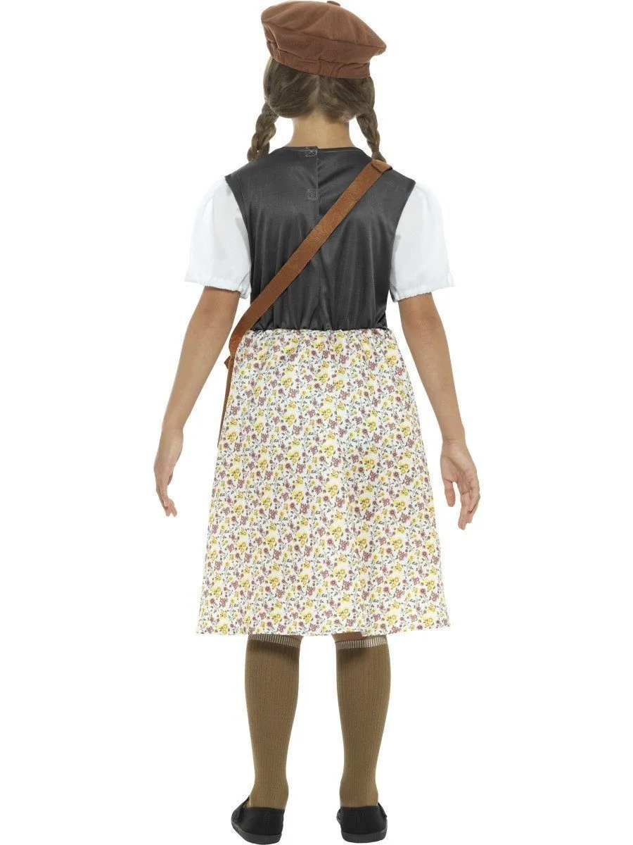 School Girl Old Fashion Wartime Book Week Character Costume