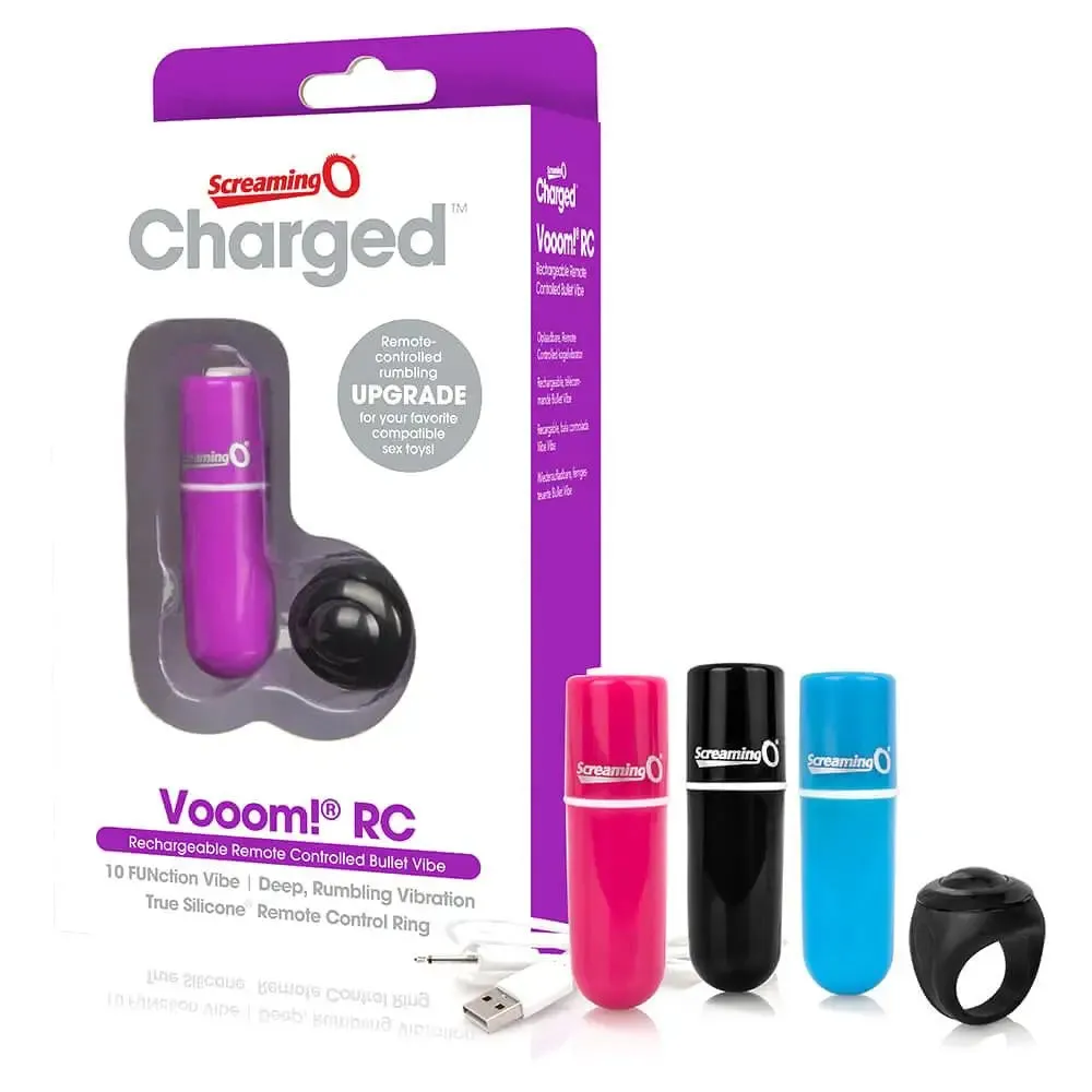 Screaming o Pink Rechargeable Mini Bullet Vibrator with Remote Control