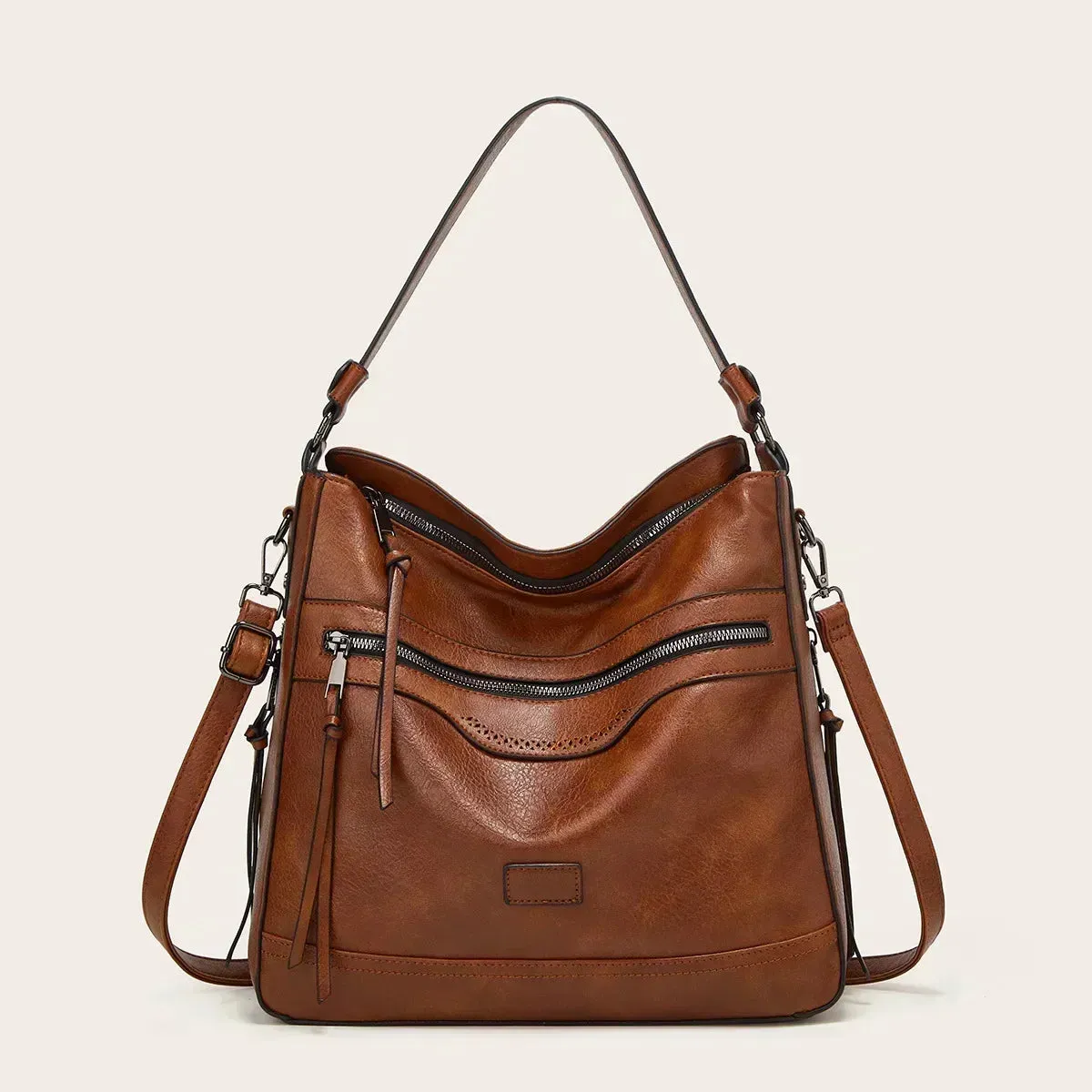 Selena™ | Leather Hobo Bag