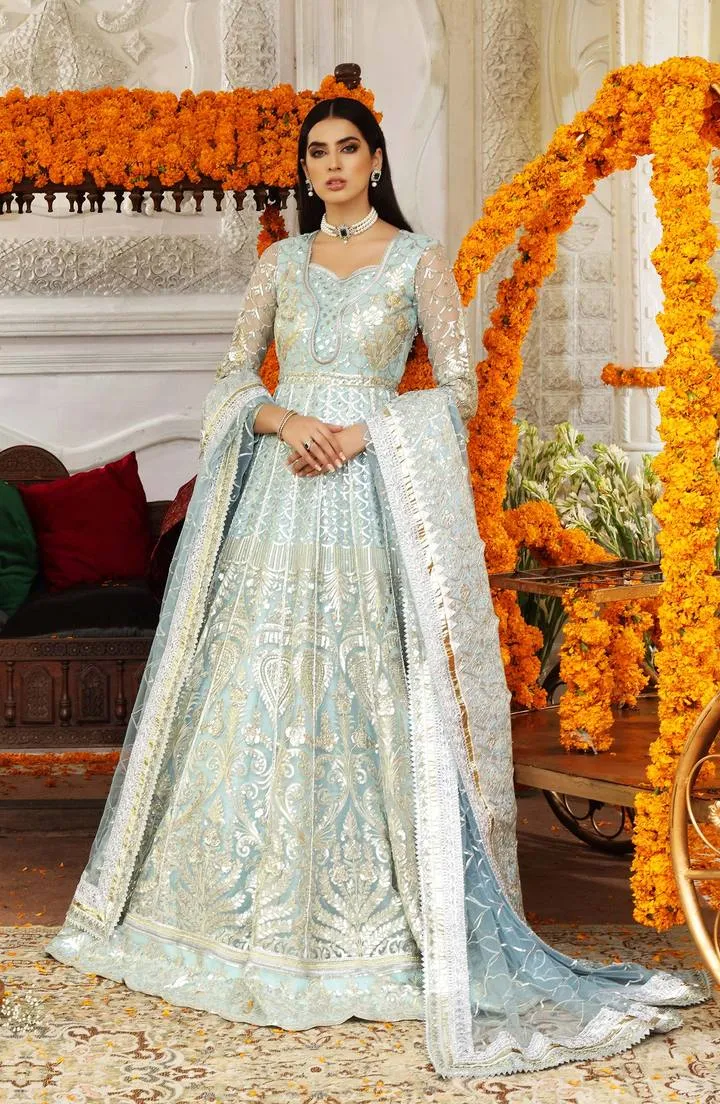 SFM0010 NOVA | Shamrock Premium Resplendent Luxury Wedding Collection 2021 | Unstitched Embroidered Organza Suits