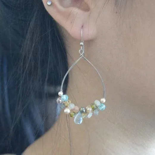 Signature Anna Gemstone Hoop Earrings