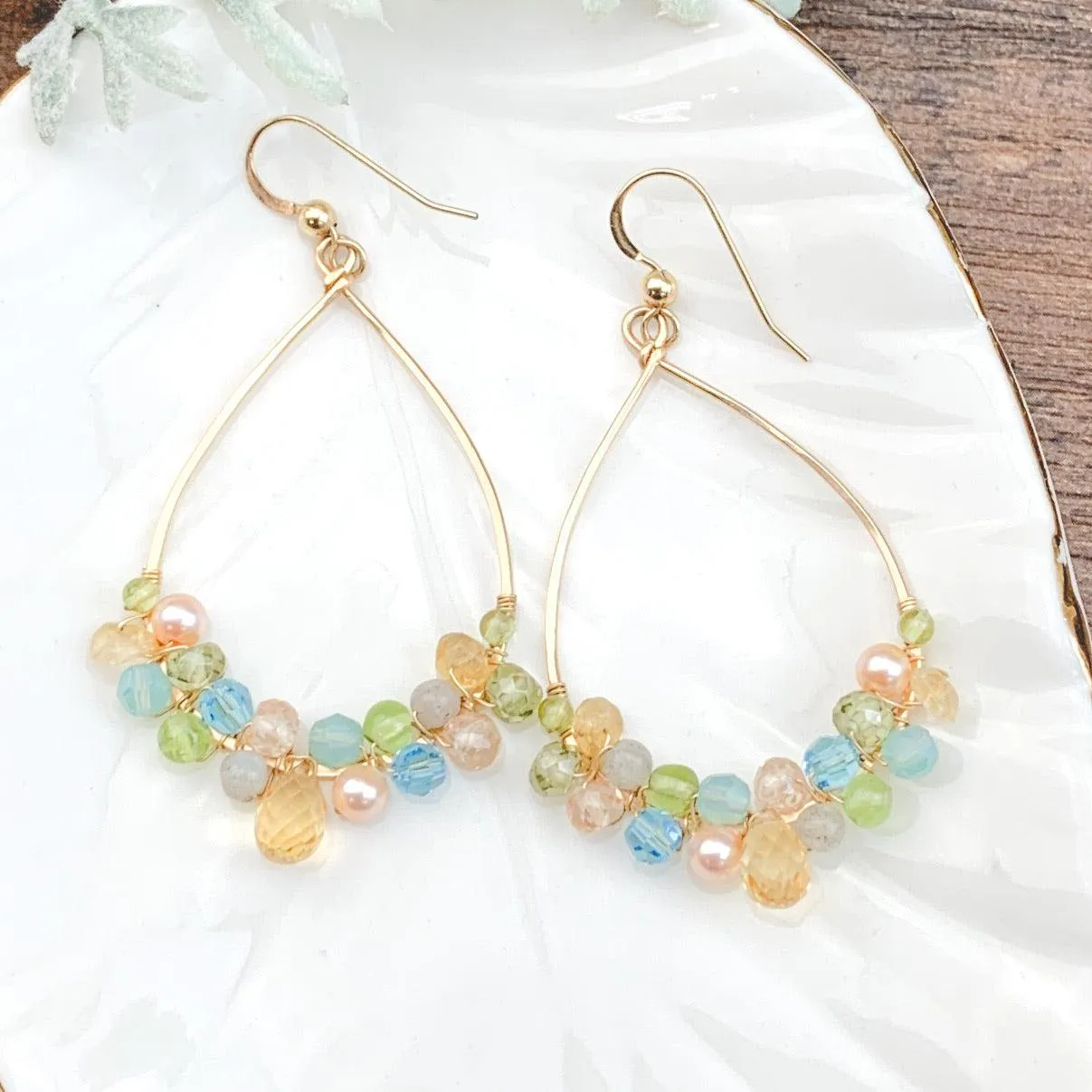 Signature Anna Gemstone Hoop Earrings