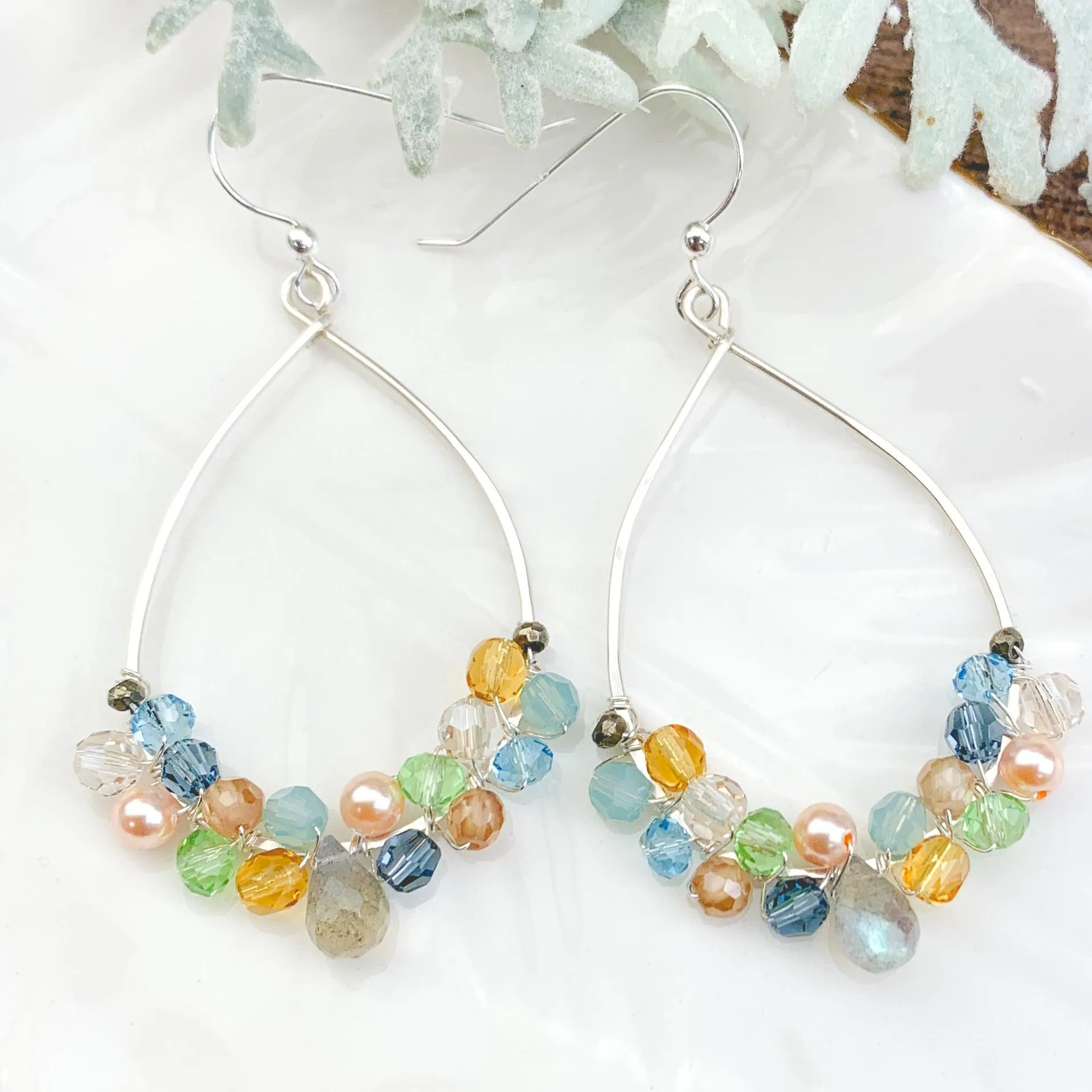 Signature Anna Gemstone Hoop Earrings