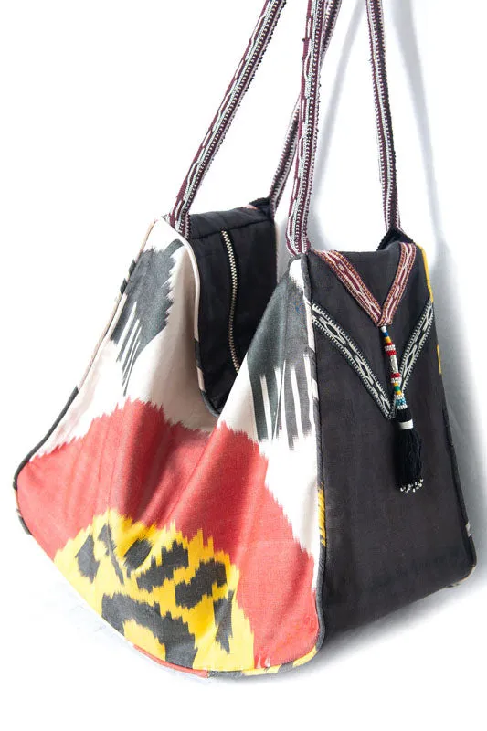 Silk Ikat Hobo Bag