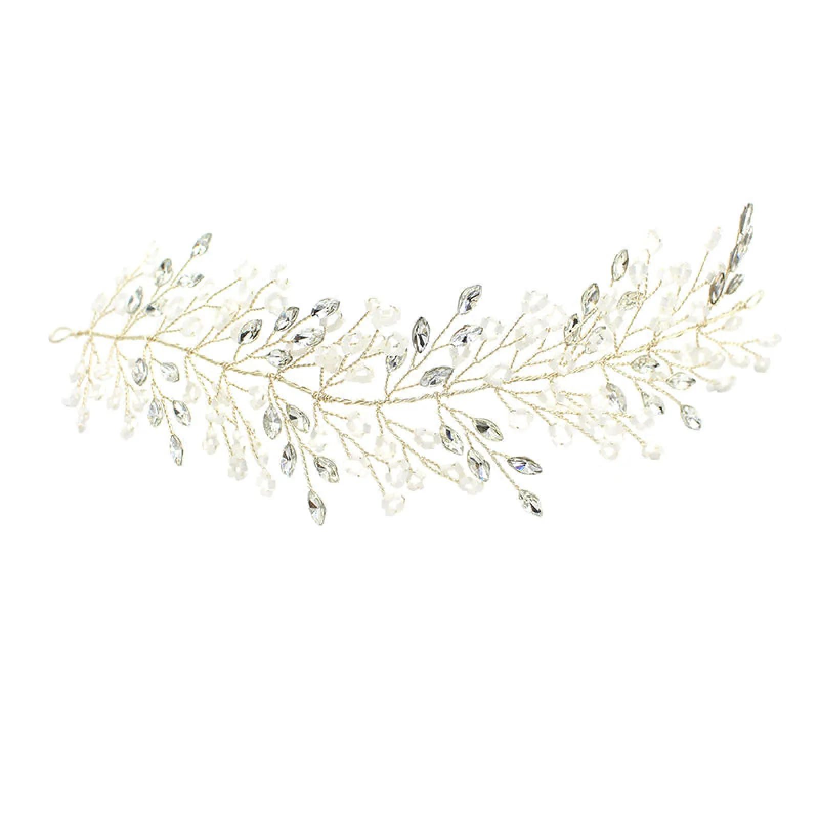 Silver Crystal Wedding Hair Headband Elegant Women Bridal Exquisite Rhinestones
