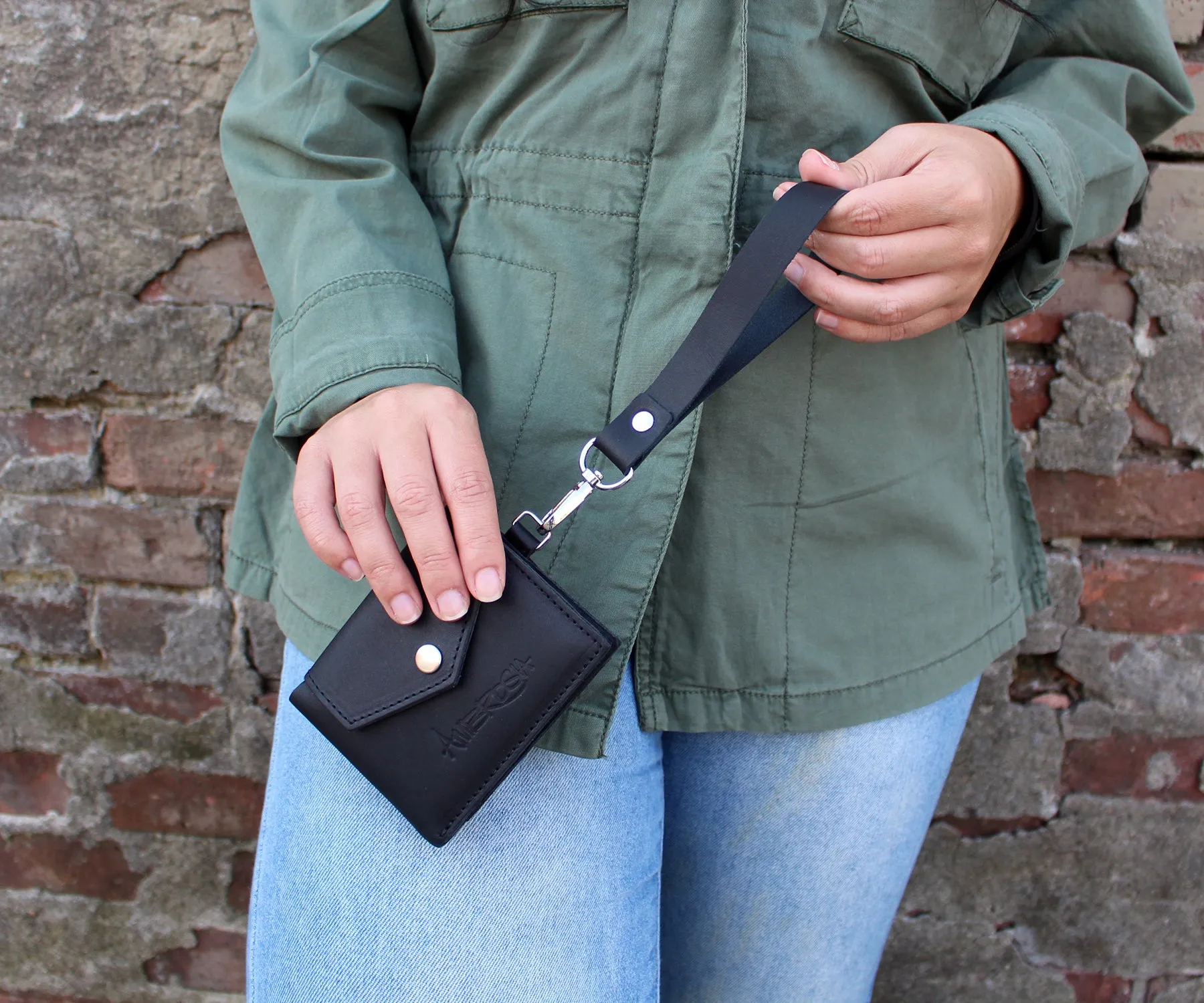 Simple Genuine Leather Black Mini Wallet