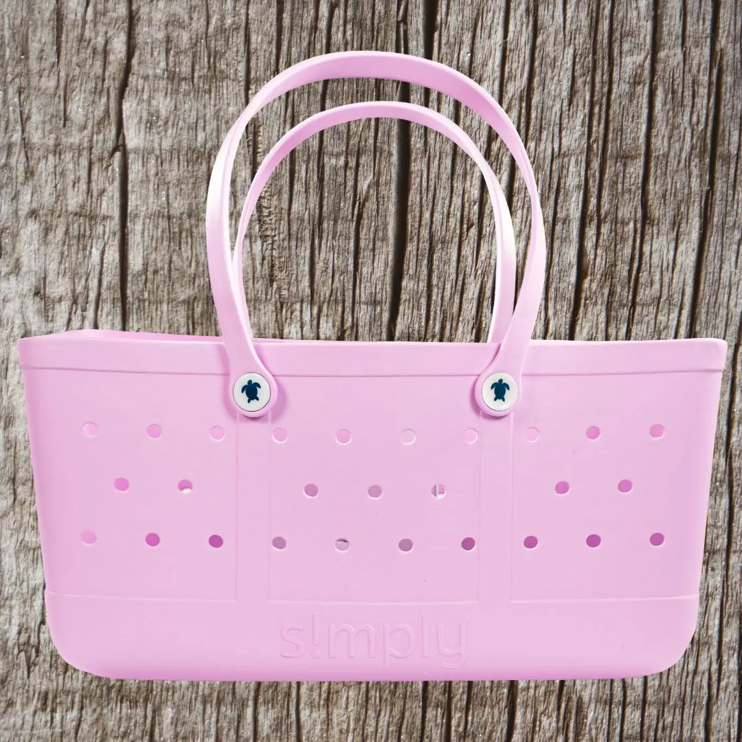 Simply Southern Large Waterproof Tote Bag Allium Pink