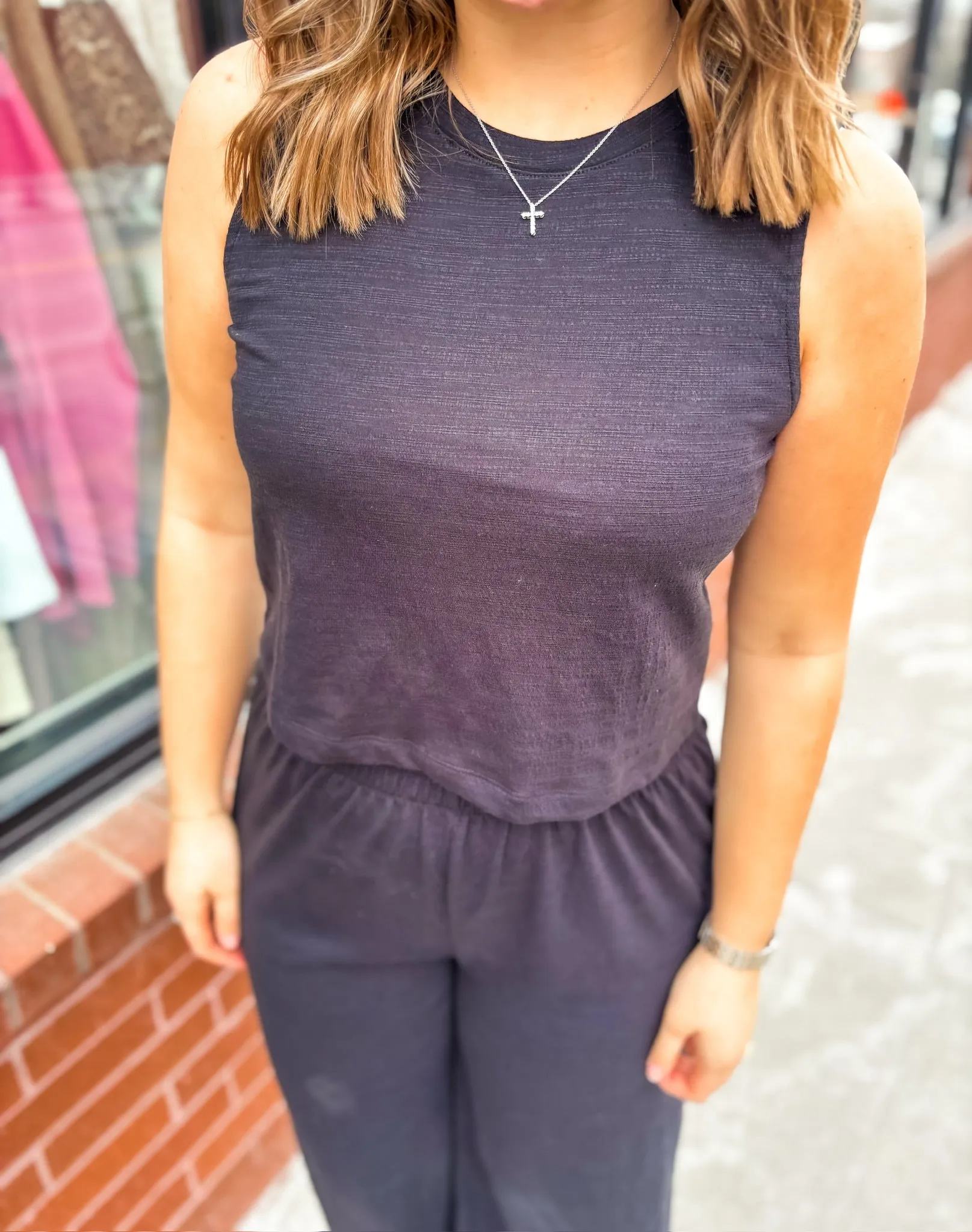 Sloane Textured Top - Black
