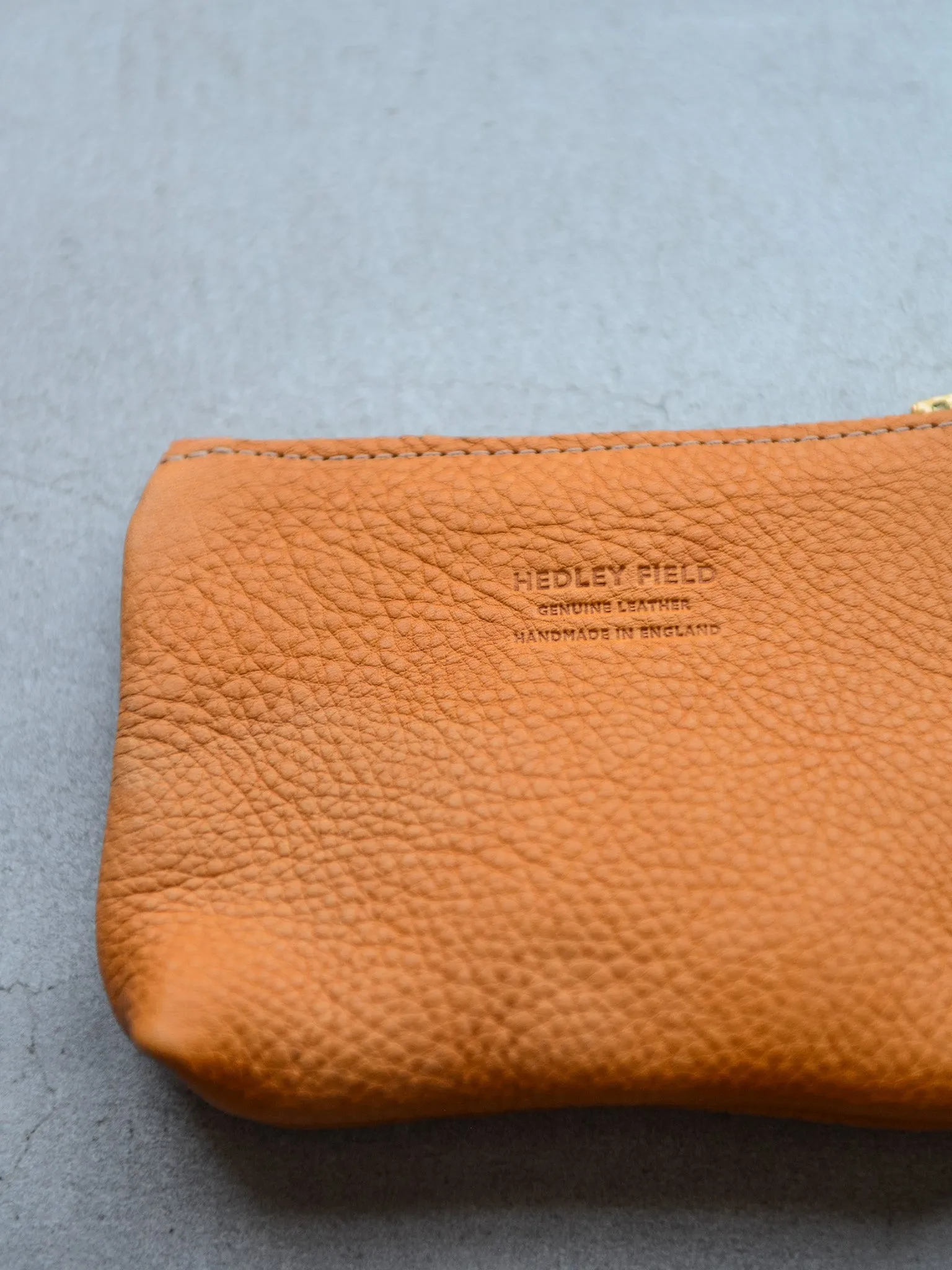 SMALL INITIAL POUCH - OCHRE YELLOW
