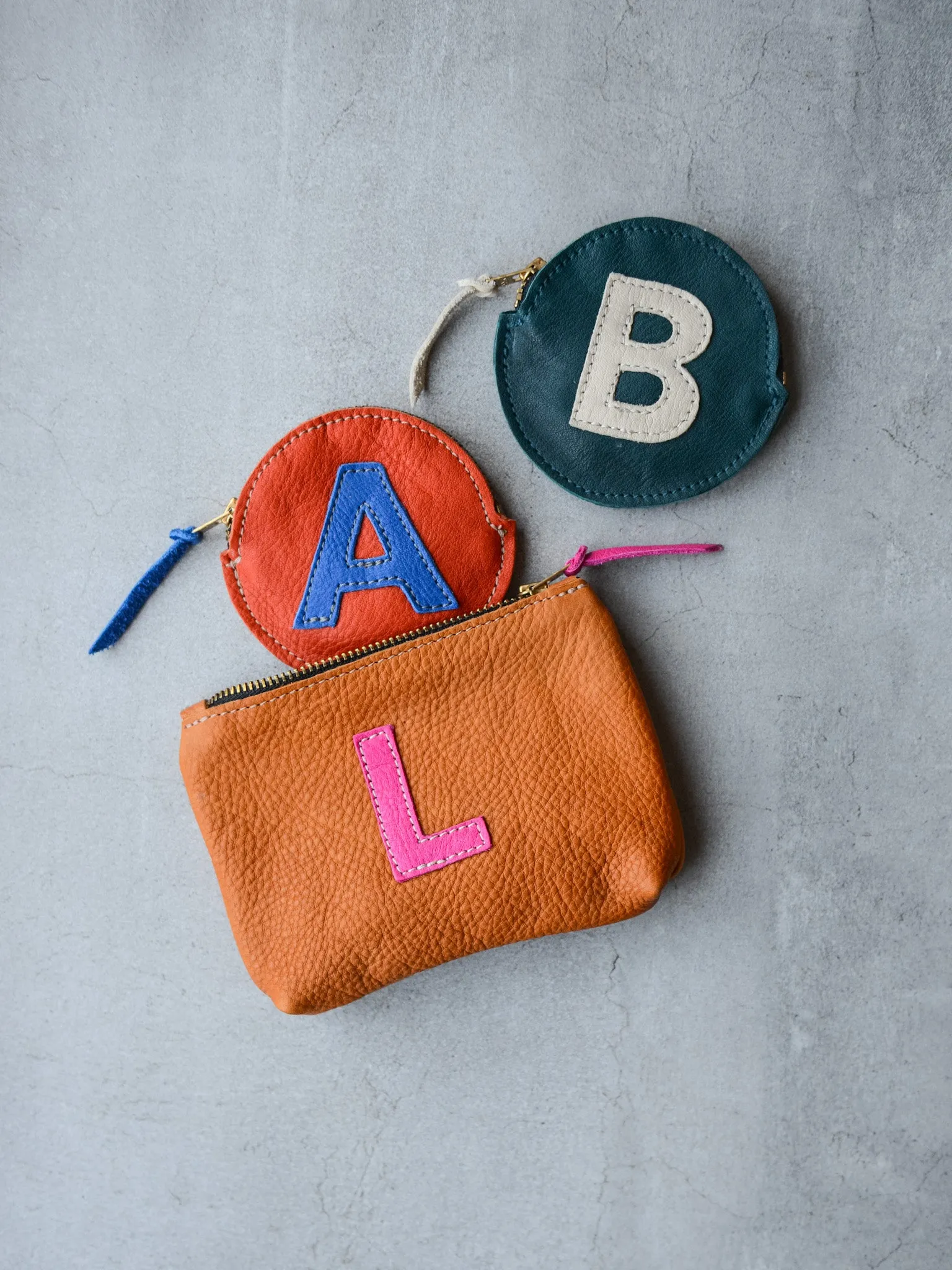 SMALL INITIAL POUCH - OCHRE YELLOW