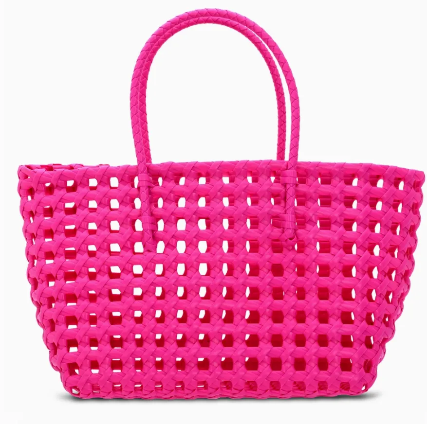 Small Pink Woven Tote