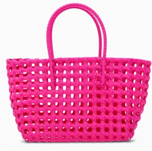 Small Pink Woven Tote