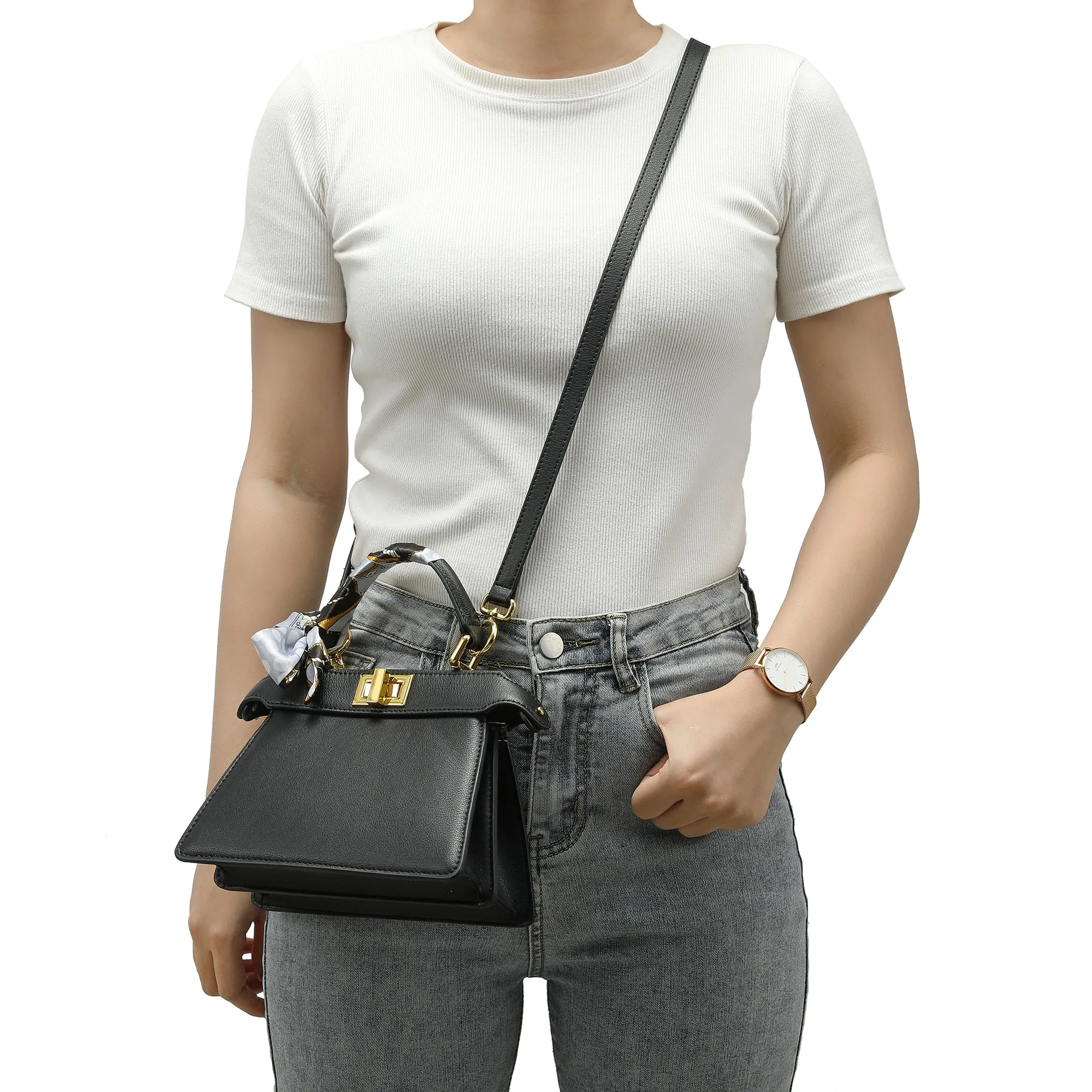 Small Satchel/Shoulder Nappa Leather Bag