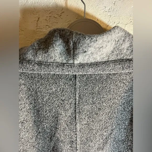 Smartwool Gray Wool Blend Sweater Jacket grey w/ shawl collar, quality&amp; warmth.