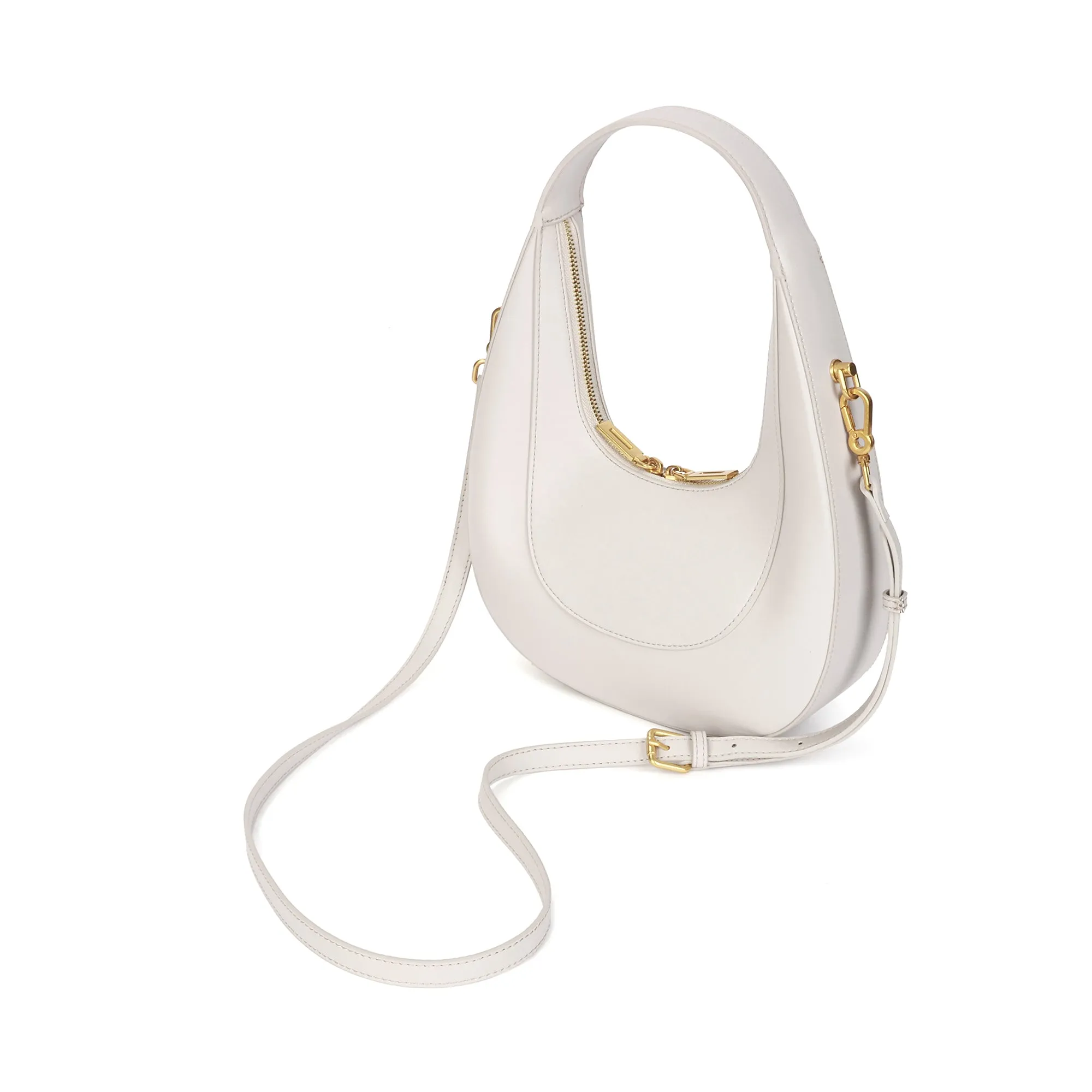 Smooth Leather Hobo/Shoulder Bag