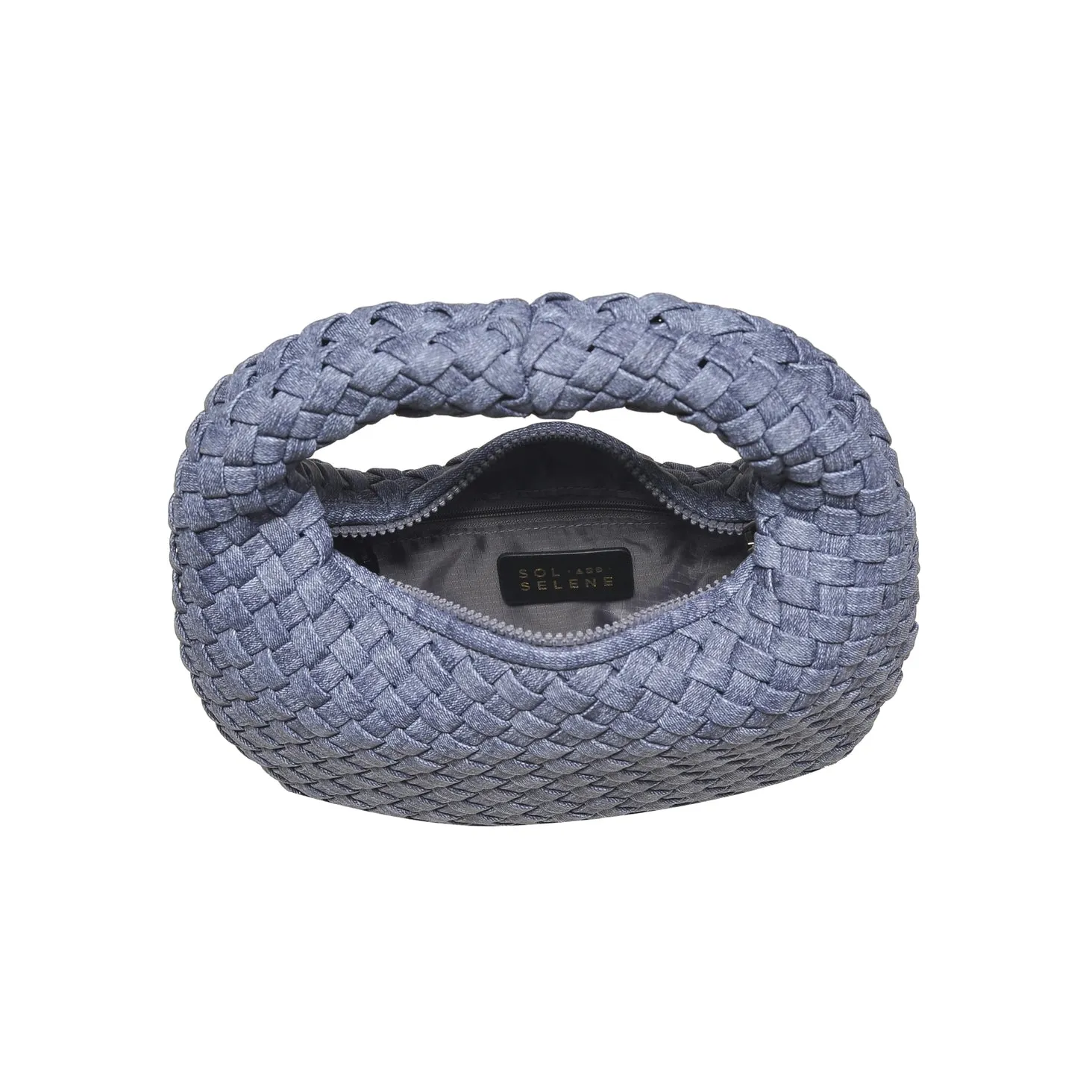 Sol and Selene - Small Woven Neoprene Hobo (Dark Denim)