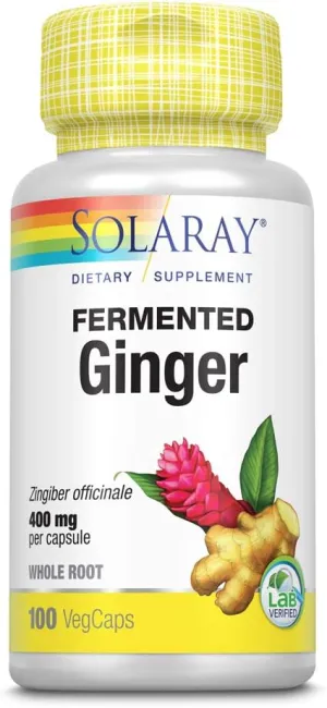 Solaray Fermented Ginger Root 400mg | 100 VegCaps