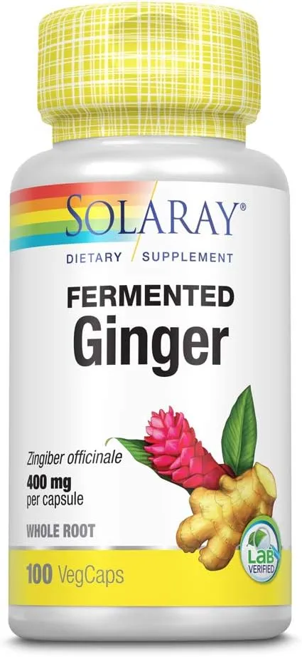 Solaray Fermented Ginger Root 400mg | 100 VegCaps