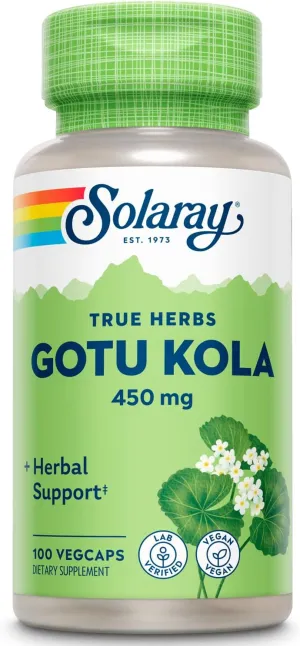 Solaray Gotu Kola Cápsulas De 450 Mg, 100 Sa