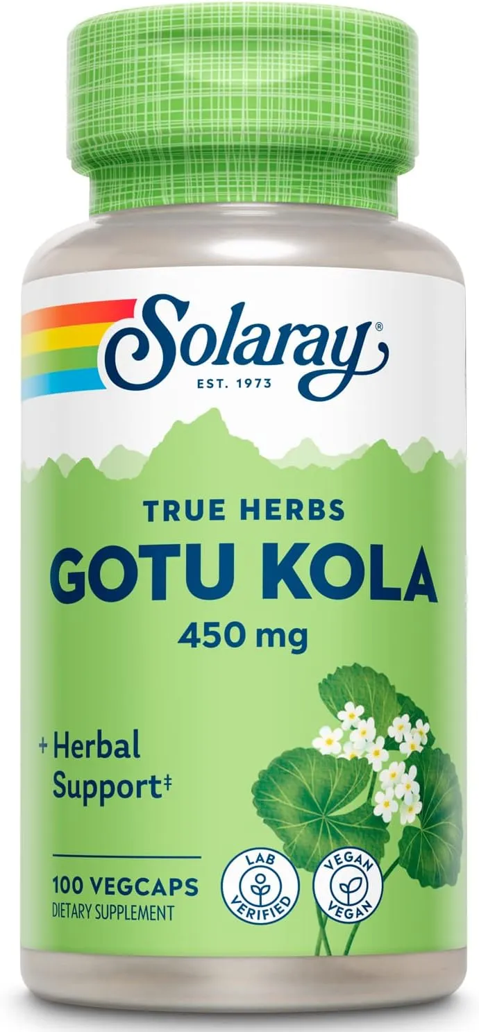 Solaray Gotu Kola Cápsulas De 450 Mg, 100 Sa