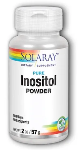 Solaray Pure Inositol Powder | May Help Support Healthy Brain, Cardiovascular, Nervous System Function and Mood | Non-GMO, Vegan (2oz, 81 Serv.)