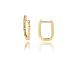 Solid Gold Box Hoops